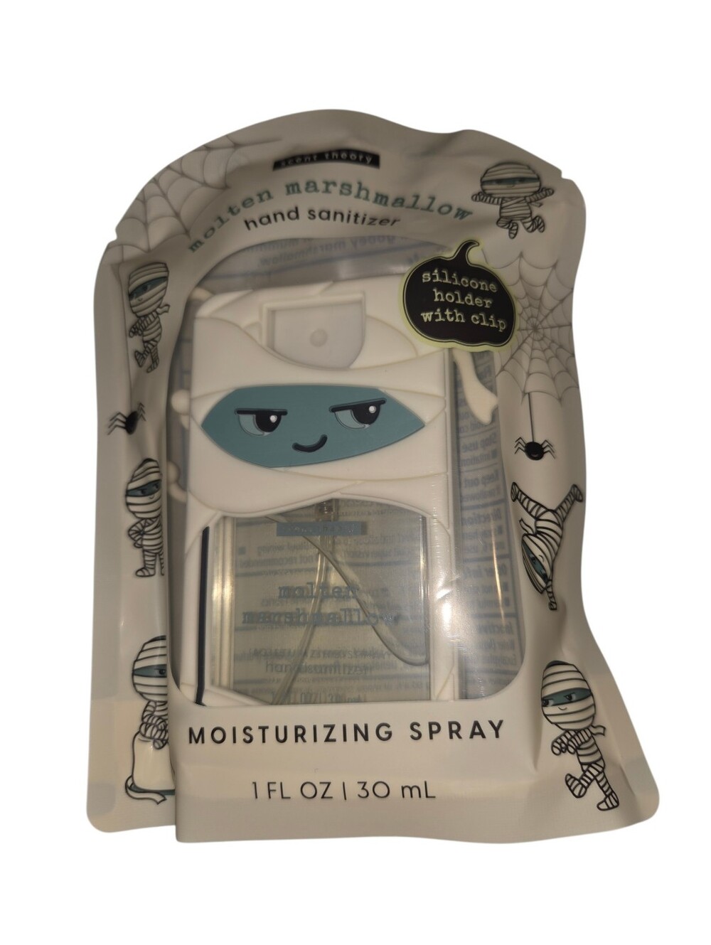 Molten Marshmallow Moisturizing Hand Sanitizer Spray with Silicone Clip - Cream